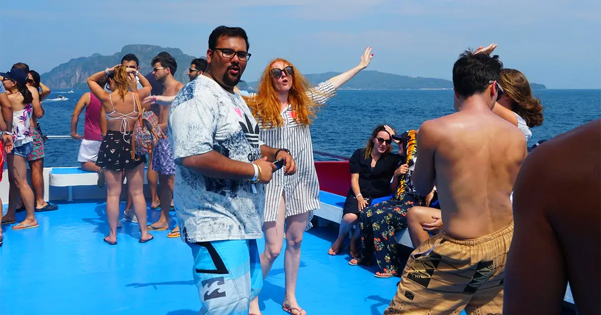Ferry Boat clients on board